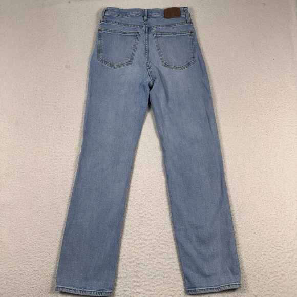 Madewell The Perfect Vintage Straight Jean Light Wash Destroyed Women's 26 x 29 - Picture 4 of 11